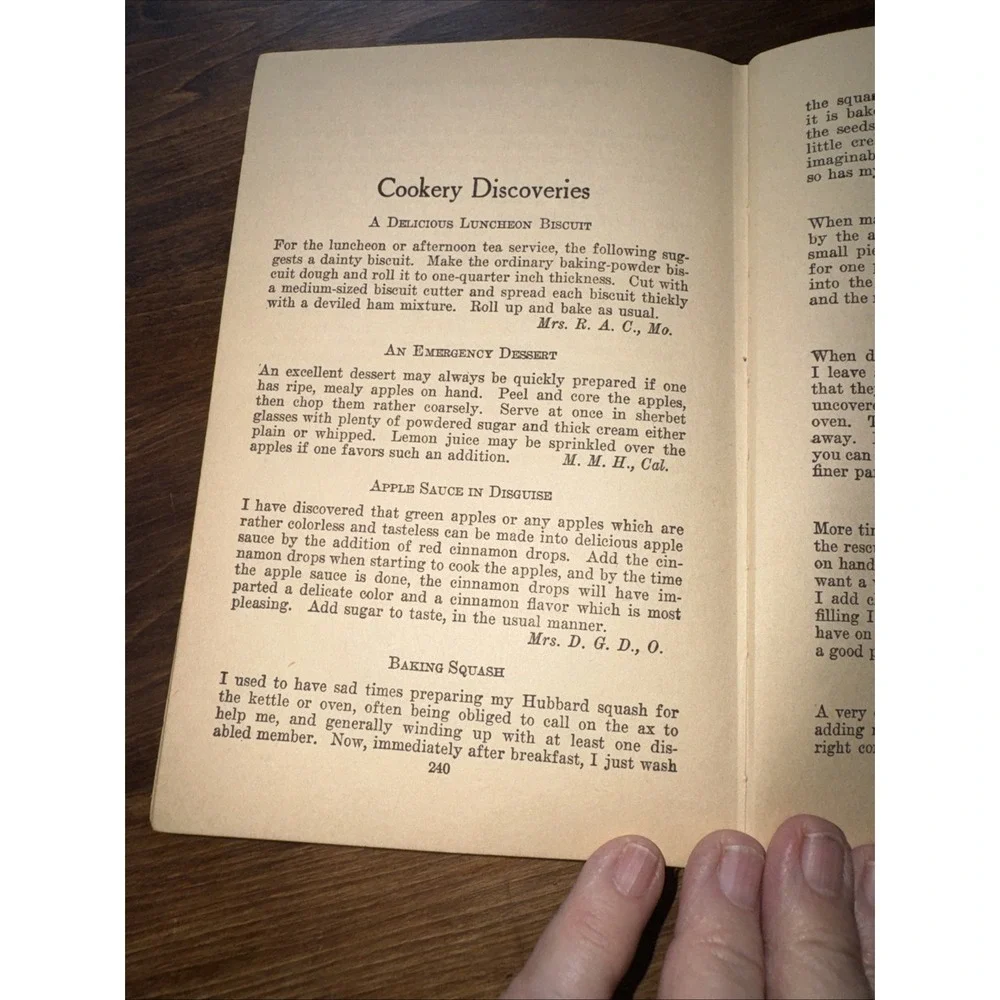 Vintage 1922 Good Housekeeping Book of Menus Recipes And Household Discoveries